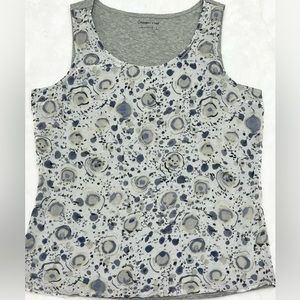 Coldwater Creek Chiffon Overlay Tank L